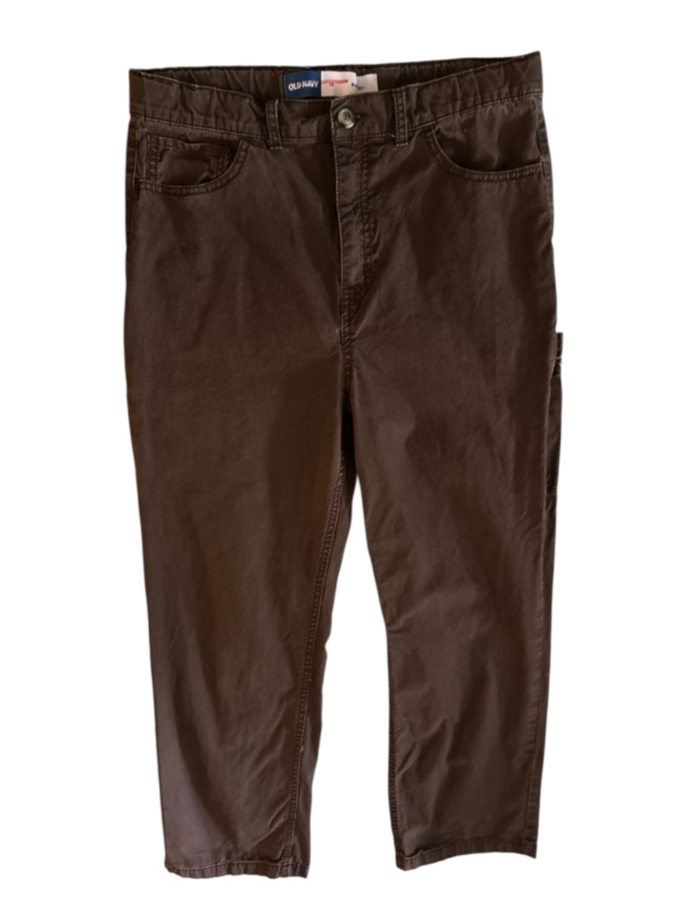 Old Navy “Baggy” Carpenter Straight-Leg Cargo Pants in Coffee Grind Brown